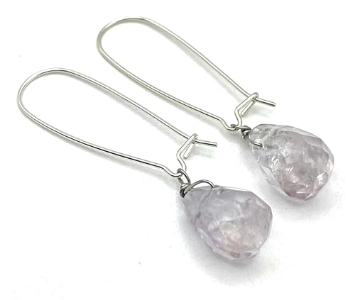 Boucles d'oreilles améthyste argent 925 anti-ternissement et chic - 4