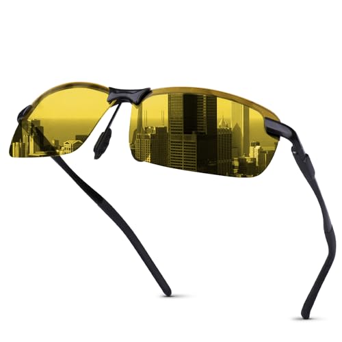 Night Driving Glasses for Men Women Anti Glare Polarized HD Night Vision Glasses for Driving