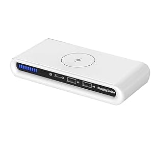 SVRITE Cargador Inal¨¢Mbrico Port¨¢Til, Cargador Inal¨¢Mbrico Multipuerto 4 en 1 Qc3.0 Cargador Inal¨¢Mbrico Dual USB de Carga R¨¢Pida para Viajes en Casa