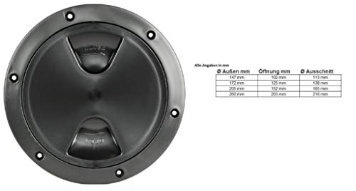 mgverkauf Inspektionsluke Farbauswahl Schraubdeckel Inspektionsdeckel Schraubverschluß Revisionsdeckel Boot (schwarz, 102 mm) Cover