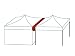 Produktbild TOOLPORT 3 m Lange Verbindungsrinne Regenrinne Verbindung für Faltpavillons Pavillon Marktstand Faltzelt Premium und Professional, Polyester mit PVC-Beschichtung wasserdicht in weiß
