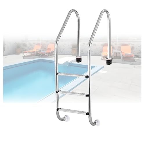 Escalera para piscina acero inoxidable 3 peldaños miniatura 1