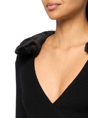 Forever 21 Women's Faux Fur Sweater-Knit Wrap Top3