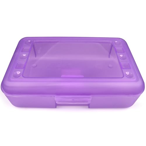 Image of Craft County Solid Color Pencil Box - Store All Your Art Supplies in 1 Convenient Location - 5 Vibrant Colors to Choose From