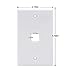 VCE Single RCA Connector Wall Plate for Subwoofer Audio Port - White