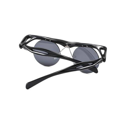 Vintage Rimless Round Punk Sunglasses Women Men Trendy Fashion Luxury Small Frame Outdoors Shade Sunglasses Uv4003