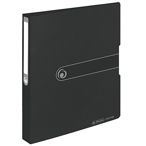 Herlitz 11205754 Easy orga to go Classeur à anneaux A4 2 anneaux hauteur de remplissage 25 mm Noir