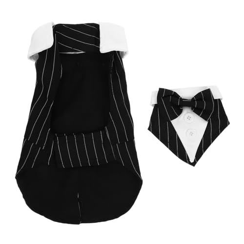 Traje Formal para Perro con Corbatín y Botones Decorativos