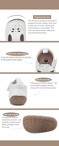 Baby Girls Mary Jane Shoes, Microfiber Leather, Perforated Design, Wide Width3