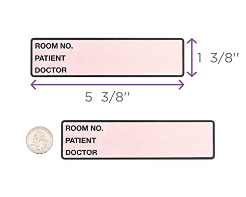 Image of Carstens Patient I.D. Adhesive Medical Chart Labels for 1.5 inch - 4 inch Ring Binder Spines - Pre-Printed Sticker Labels (Room No. / Patient /Doctor), 5 3 /8 inch x 1 3 /8 inch, Violet, Roll of 200