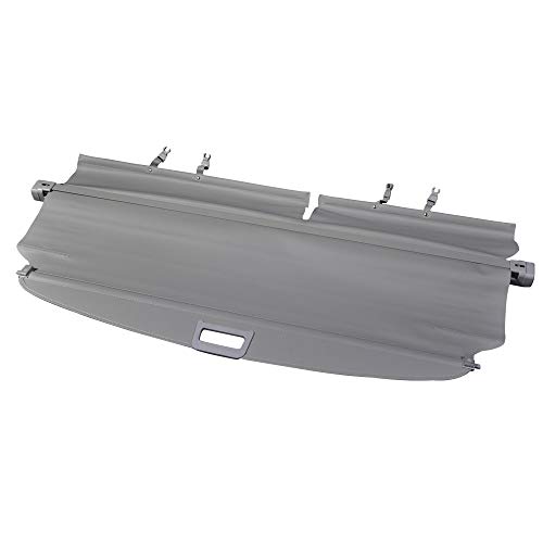 IKON MOTORSPORTS, Retractable Rear Cargo Cover Compatible with 2006-2012 Toyota RAV4, Factory Trunk Space Organizer Security Cover, Gray