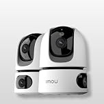 Imou Dual-Lens 2K+2K Indoor Security Camera, House Security Camera 360°Full Coverage, Pet Baby Camera with APP, Color Night Vision, Human/Pet/Sound/Motion Detection, Siren Spotlight, 2 Pack