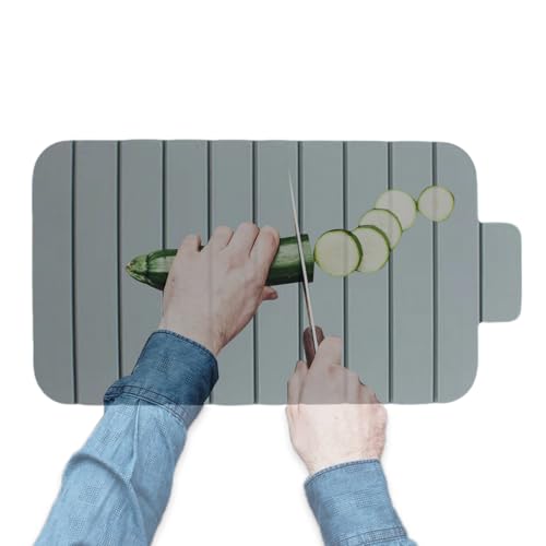 Tabla de cortar de viaje, alfombrilla de silicona para cortar, tabla de cortar ligera y plegable para preparación de carne, cocina de, al aire libre, picnic, camping