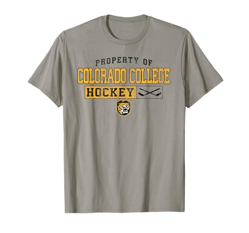 Colorado College Tigers Hockey Vintage Property Gray T-Shirt