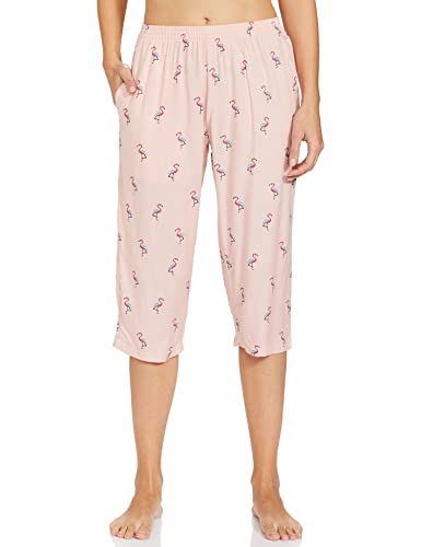 Image of Longies Women's Rayon Capri Nigh Suit Regular Set (LGRCSSYV001 PInk027 XL)