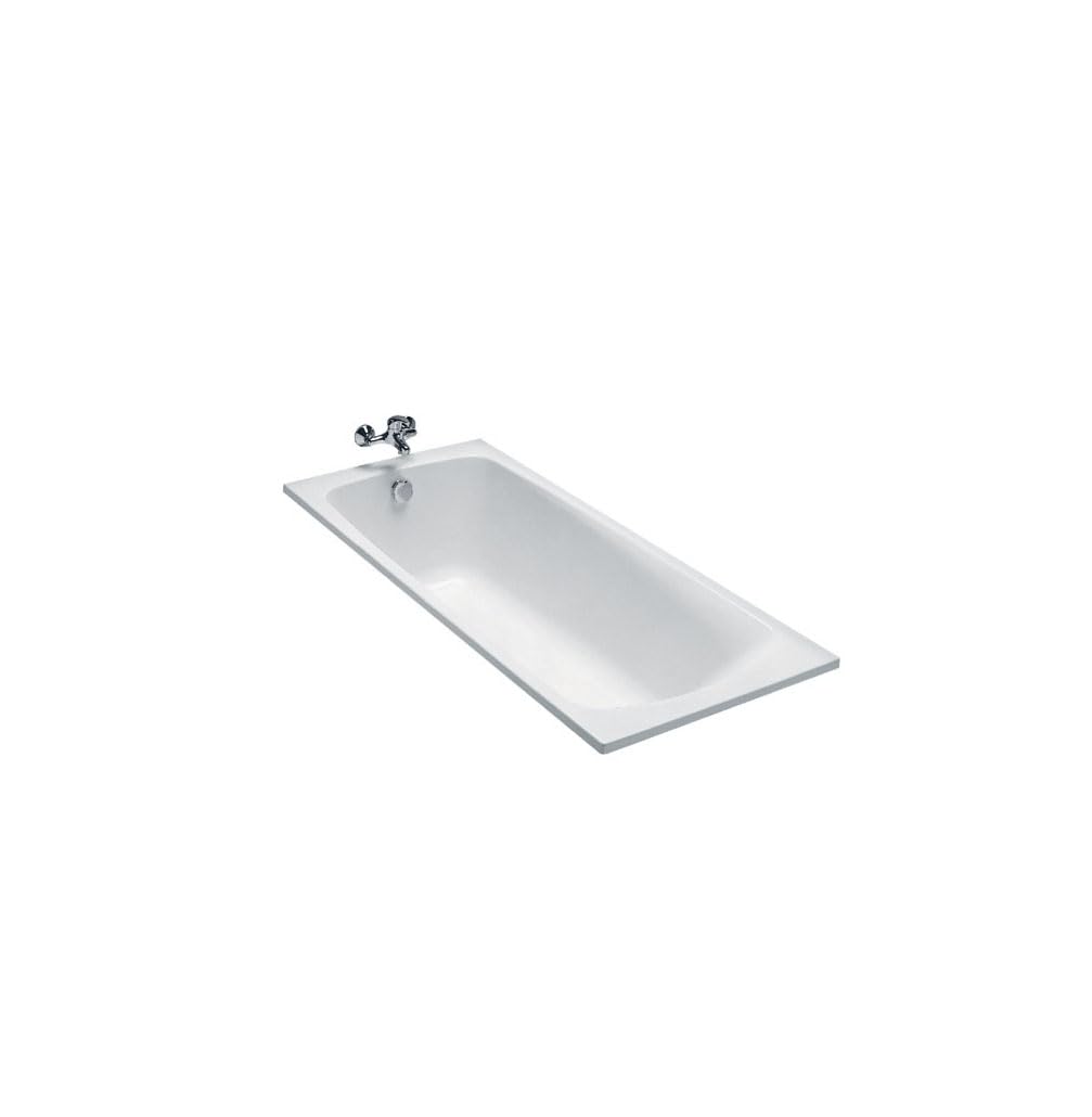 Jacob Delafon - Baignoire Rectangulaire BRIVE - 170 x 75 cm - Pieds Réglables QuickClip, Fixation Rapide - Fabrication Française - Acrylique - Blanc - E6115-00
