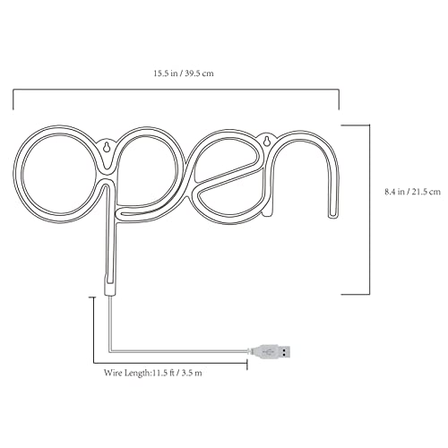Open Sign Pink Usb Powered Led Sign 15.5X8.4 Inch,Long Cord 11.5 Ft Girls Led Neon Open Sign Light For Pub,Bar,Beer,Café,Ice Cream Truck,Spa,Beauty Or Hair Salon,Florist,Massage,Tattoo Store(Op) #TOP4