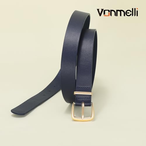 VONMELLI Women Belt Trend Belt with Gold Buckle Fashion Leather Waist Belt for Jeans Pants4