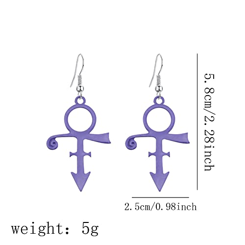 ANXIN STORE Punk stylish personalized cartoon music note earrings gothic jewelry music symbols rock band symbol earrings2