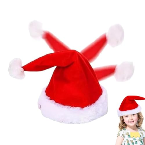 GUSHE Similarlyl Electric Christmas Hat, Plüsche Rockende...