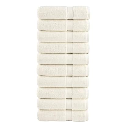 Premium-Duschhandtücher SOLUND, 10 Stück, Creme, 70 x 140 cm, 600 g/m², Handtücher – Premium-Jumbo-Badetuch – Baumwolle, sehr saugfähig und schnell trocknend, extra großes Badetuch – superweiches
