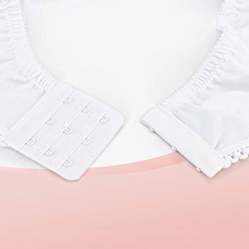 Slocyclub Women Garter Belt with 6 Straps Metal Clip Suspender for Stockings/Lingerie(White) Large