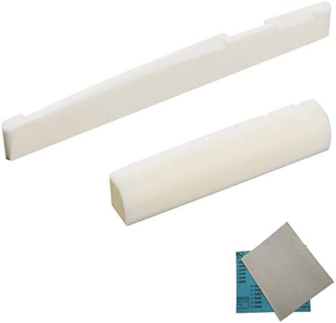 Ponte Chitarra Classica Lotto Di 50 Dadi Per Ponte Chitarra Acustica Saddle Colore Bianco Avorio A 804307 - Foto 6