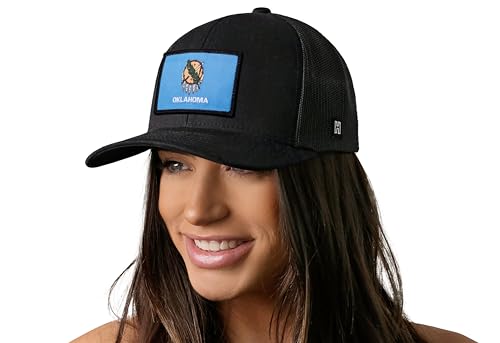 Image of HAKA State Flag Series Trucker Hat for Men & Women, Adjustable Baseball Hat, Golf Hat Snapback
