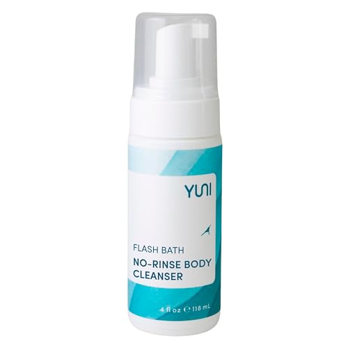 YUNI Beauty Waterless Body Wash (4 oz) - Rinse-Free Foaming Bath and Clean Body Wash Solution Instantly Remove Sweat, Dirt, Odor, Travel, Camping and Backpacking Essentials, Paraben-Free, Vegan