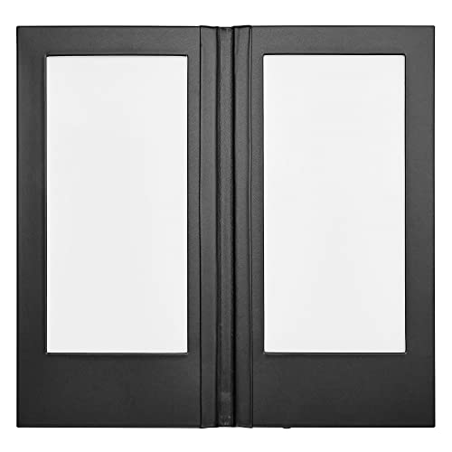 LED Rechargeable Menu Cover Holder 5.5" x11", LED Backlit Menu Holder Illuminated Black Leatherette Menu Holde/Check Displayer for Restaurant Bars and Fine-Dining Establishments