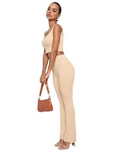 Image of Shasmi Women's Yoga Dress Pants Stretchy Work Slacks Business Casual Office Straight Leg /Boot-Cut Elastic Waist Regular Fit Trouser Pant (Pant 57)