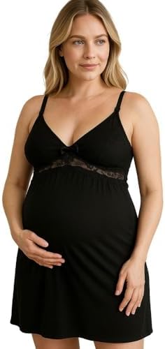 Camisola Amamentação Gestante Roupa de Dormir Verão Maternidade P...