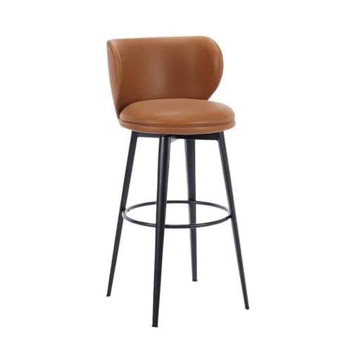 Yinj9562fg Cocina Taburete de Bar Alto Moderno y Sencillo Giratorio for el hogar Mesa Isla Sillas con Respaldo Moderna(Bruin)