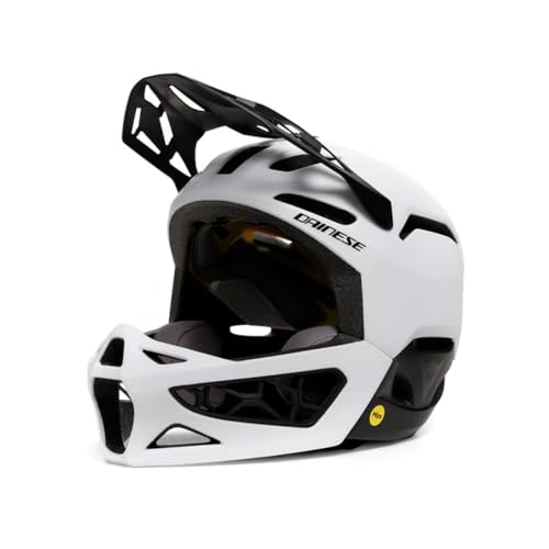 Dainese Unisex-Adult Linea 01 MIPS MTB-Integralhelm, Weiß/Schwarz, S-M