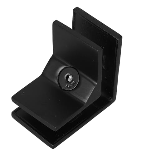 Abrazadera de acero inoxidable negro de 90 grados para paneles de vidrio de terraza exteriore