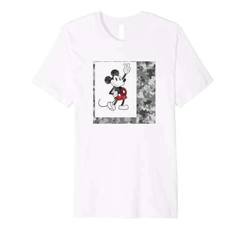 T-shirt Mickey Mouse Classic Camouflage Premium aux finitions haut de gamme