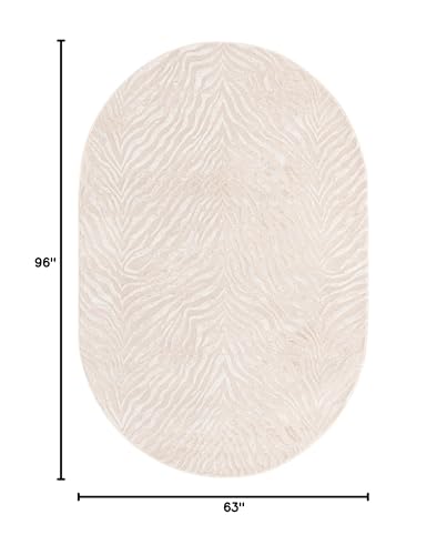 Tapete Oval Finsbury Collection 5'3" x 8' Beige miniatura 2