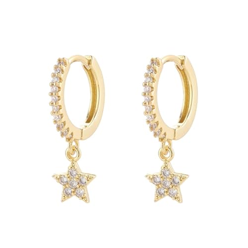 Boucles d'oreilles pendantes cercle pour femmes au fini d'exception