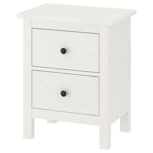 Ikea HEMNES - Cómoda de 2 cajones, 54 x 66 cm, color blanco