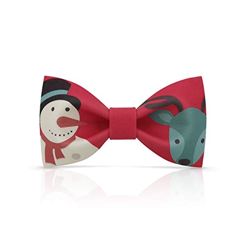 Lanzonia Fashion Series - Funny Bow Tie for Kids Novelty Designer Snowman and Elk Patterned Bowtie for Boys for Christmas