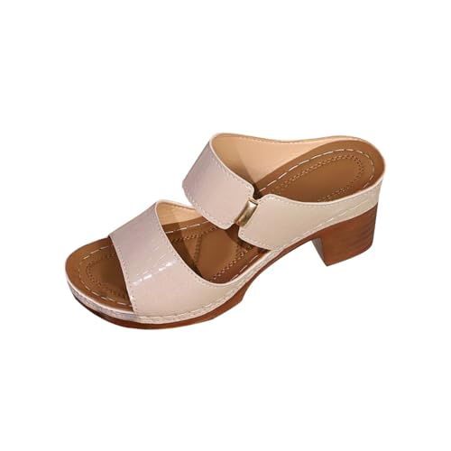 Sandales à enfiler pour femme avec talon épais confortable taille 40