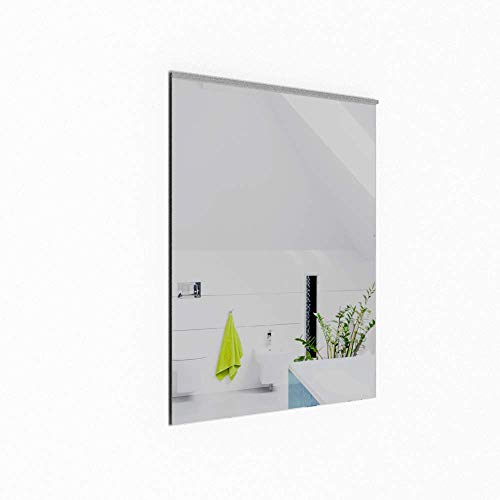 Linea - Espejo rectangular con luz superior LED Dimensiones (mm.): 600 x 800 Cover