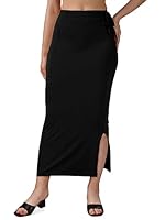Nena Fashion Lycra Saree Shapewear Petticoat for Women, Cotton Blended,Petticoat,Skirts for Women,Shape Wear Dress for Saree (5XL, Black)