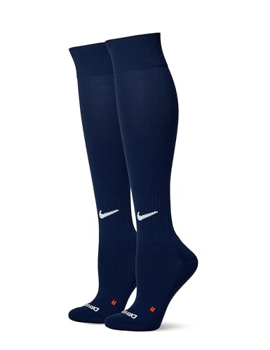 Nike Unisex Baseball/Softball Over-The-Calf Socks (2 Pairs), College Navy/White, Large