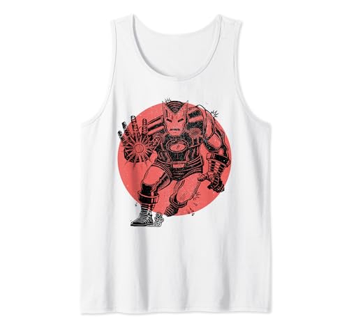 Débardeur Iron Man Woodcut parfait pour les festivals d'été