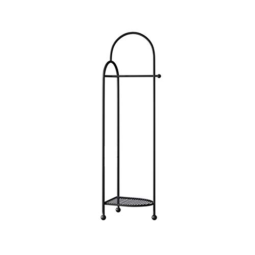Nordic Perchero independiente con almacenamiento de metal, elegante colgador para abrigos, vestidos y camisas, ideal para entrada, dormitorio y sala de estar (175 cm)