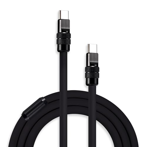 Image of chubbycable Black Chubby - Special Black Samurai Edition Silicone USB C Cable Durable 240W Fast Charging Cable Phones Tablets Power Bank Charger Cord, Type C to Type C, 9.8FT