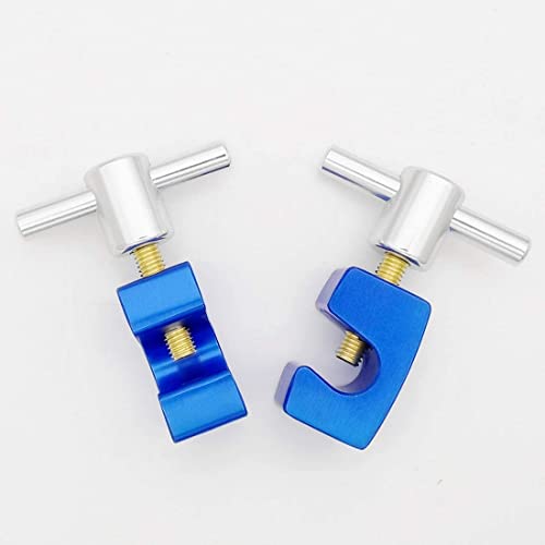 Image of VASTOOLS Lift Support Clamp,2pk, up to Dia.14mm shaft, Solid Metal T-Rod Handle,C-Clamp, and Brass Bolt, for Hoods,Tailgates and Trunks