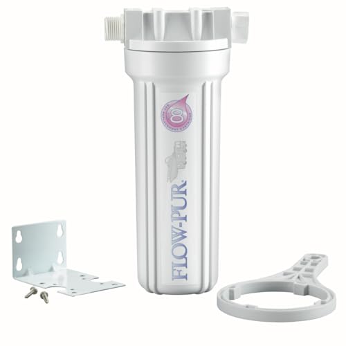 Flow-Pur 10 IN Single Stage System with 5 Micron Carbon Block Filter Reduce Bad Taste and Odor Optimize Water Purification Improve Liquid Quality for Consumption