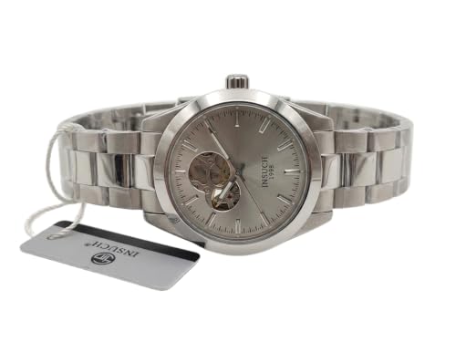 Image of MINI @ MAXX 1998 Men's Automatic Mechanical Watch with Open Heart Dial, Silver Stainless Steel Bracelet, Analog Display, Premium Formal & Casual Wrist Watch for Men